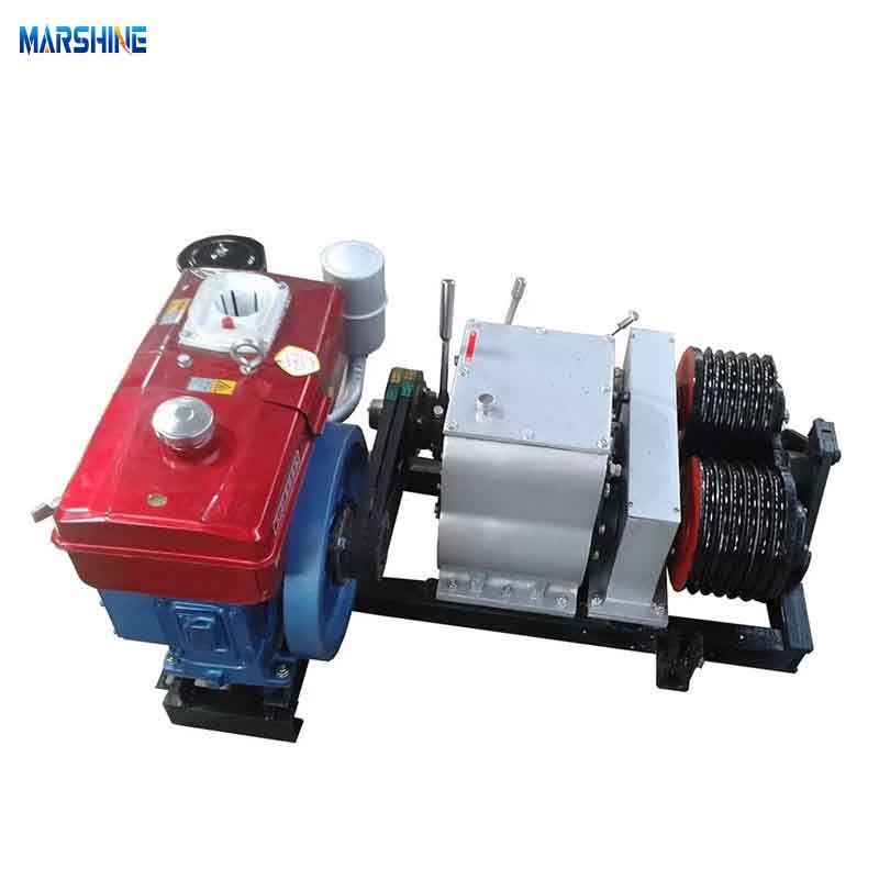 Máy kéo cáp kéo bằng động cơ diesel kép